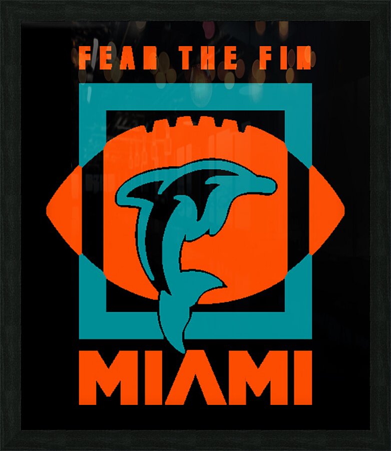 miami dolphins 21 Picture Frame print
