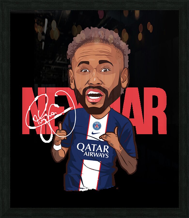 Neymar 5 Picture Frame print