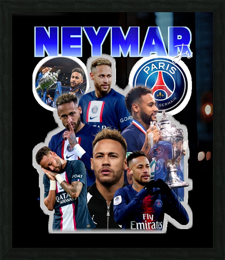 Neymar 8 Picture Frame print