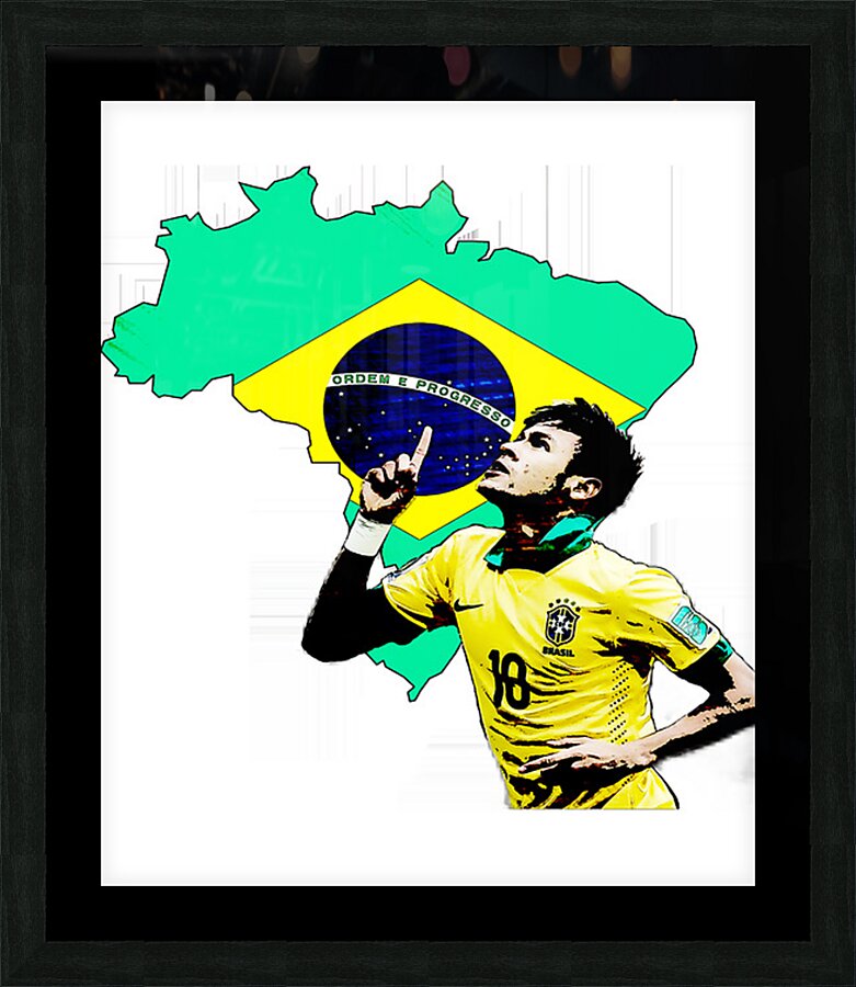 Neymar 16 Picture Frame print