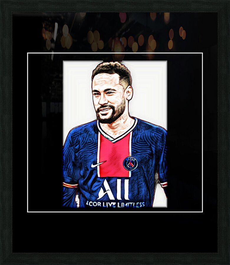 Neymar 18 Picture Frame print