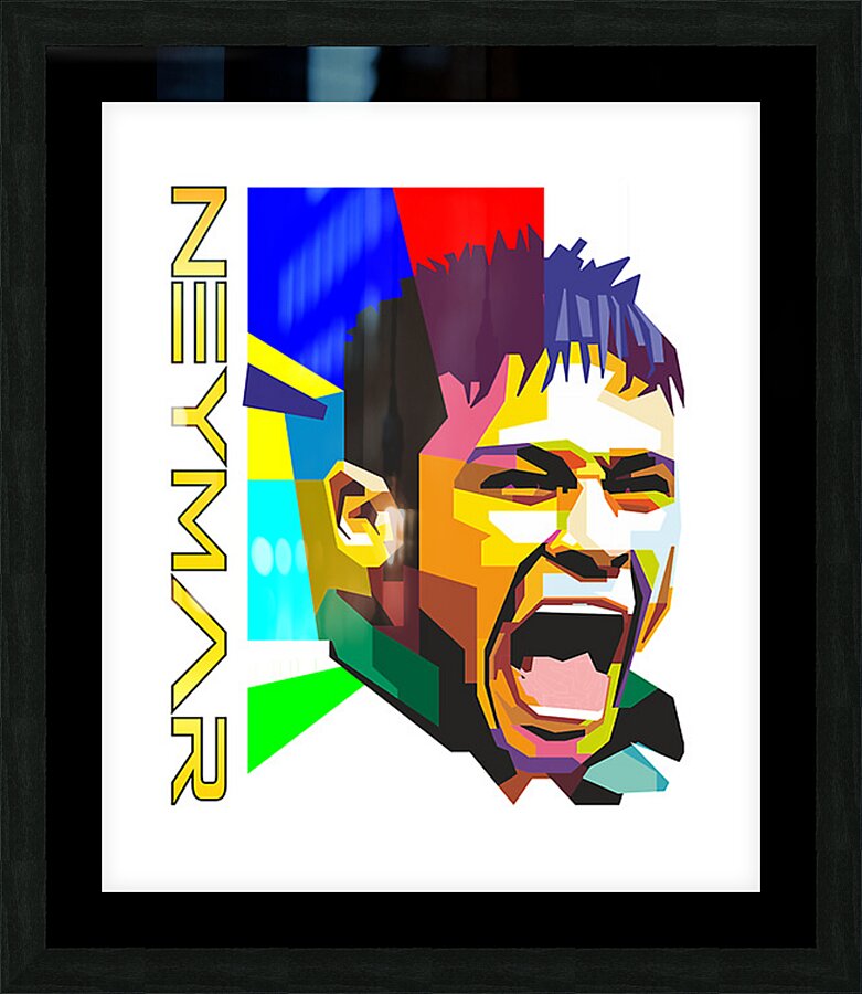 Neymar 40 Picture Frame print