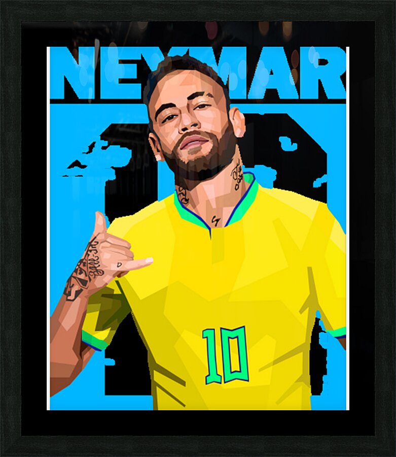 Neymar 45 Picture Frame print
