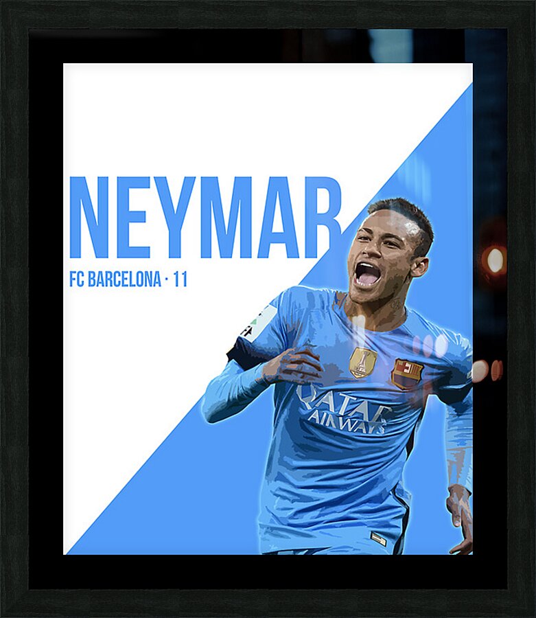 Neymar 50 Picture Frame print