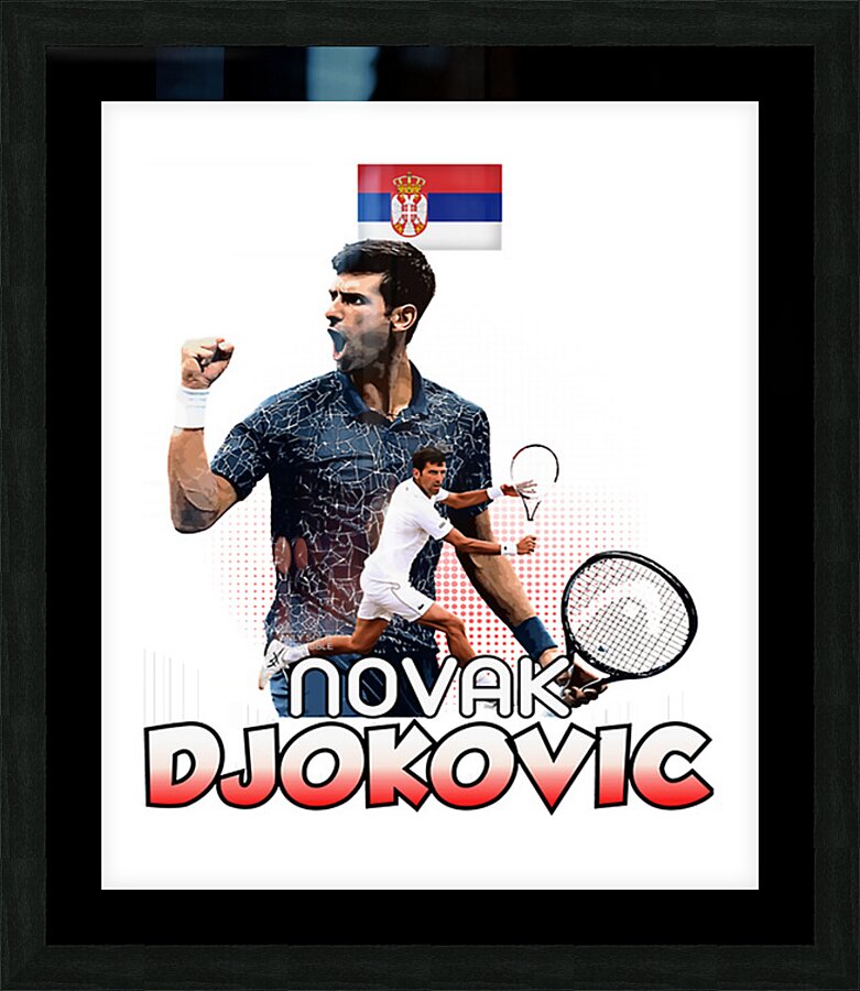 novak djokovic 21 Picture Frame print