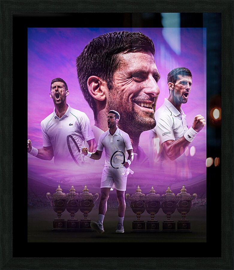 novak djokovic 55 Picture Frame print