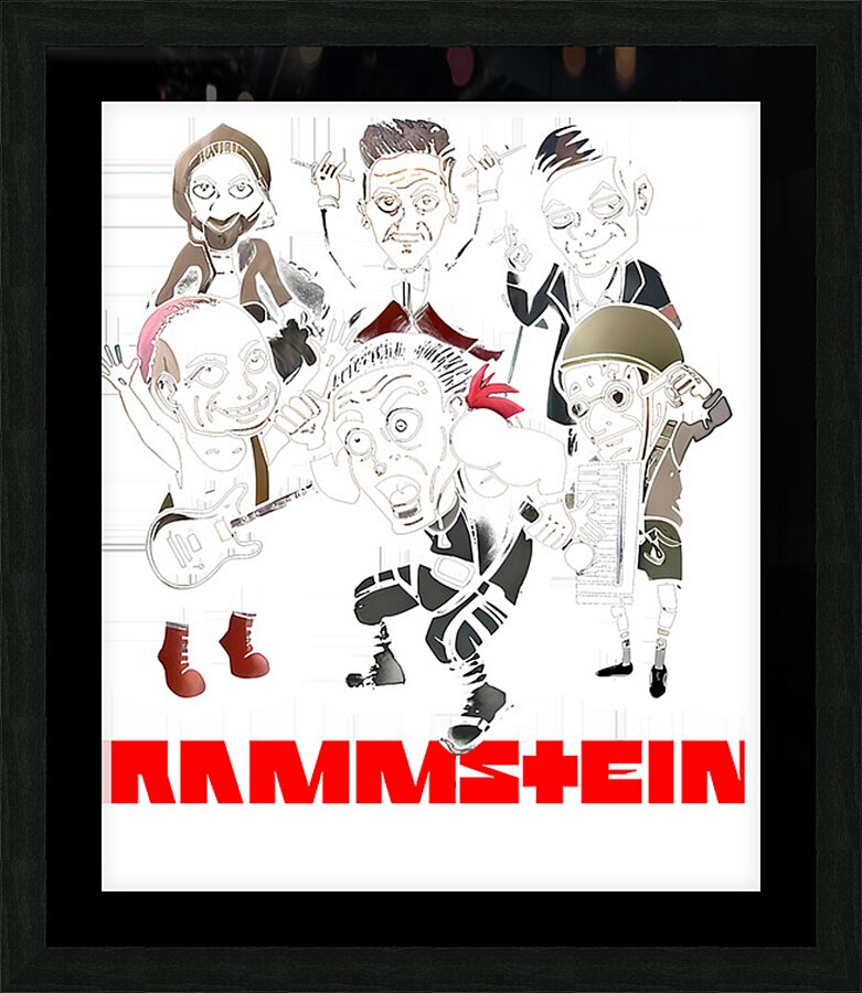 rammstein 5 Picture Frame print