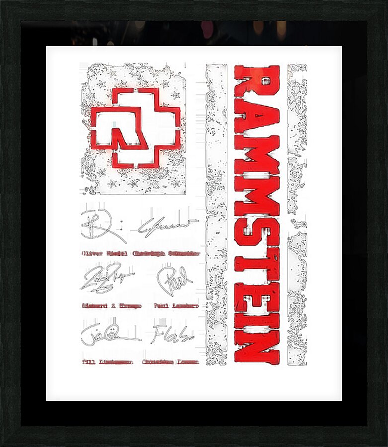 rammstein 13 Picture Frame print
