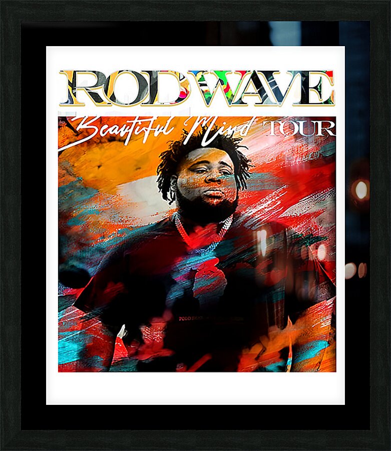 Rod wave 37 Picture Frame print