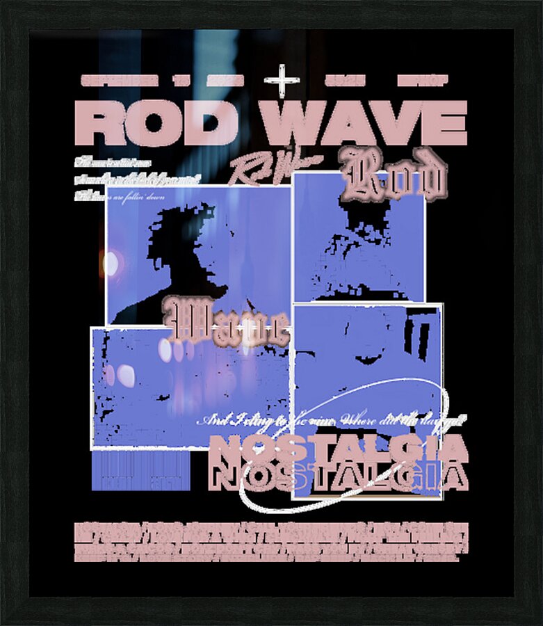 Rod wave 64 Picture Frame print