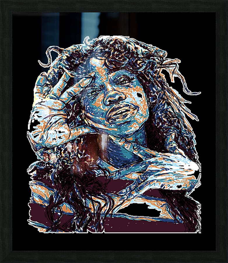 SZA 6 Picture Frame print
