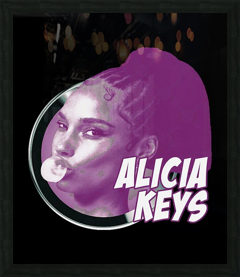 Alicia Keys 7 Picture Frame print