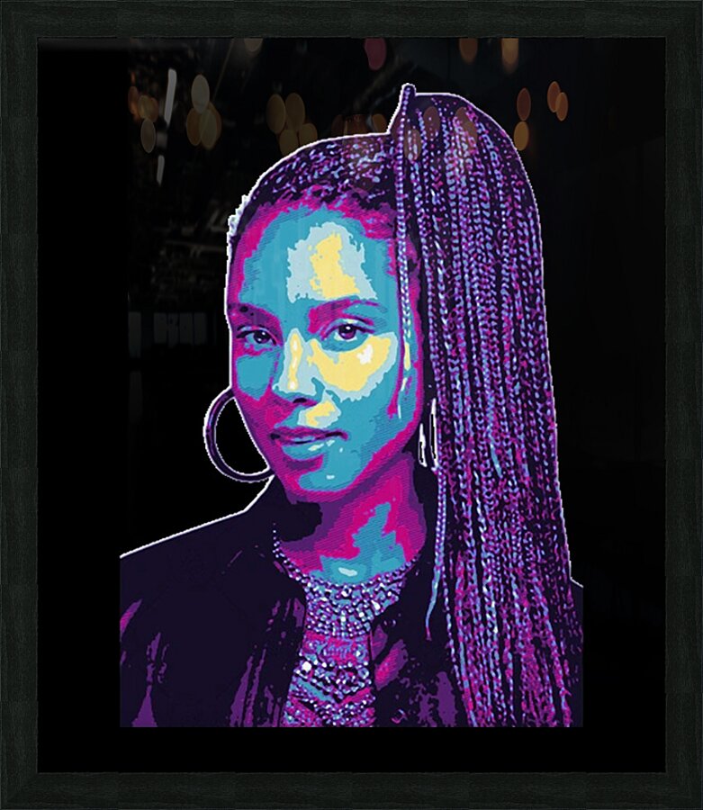 Alicia Keys 12 Picture Frame print