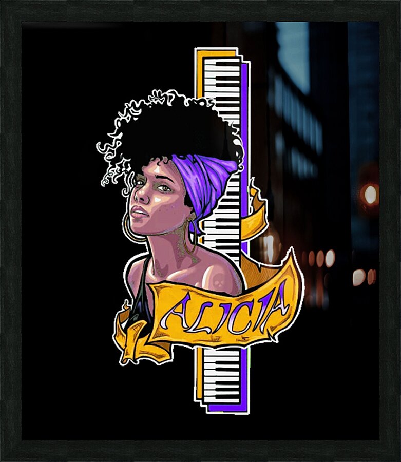 Alicia Keys 16 Picture Frame print