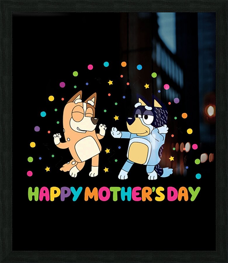 Bluey 3 Picture Frame print
