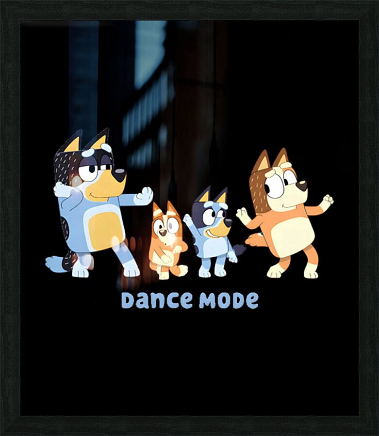 Bluey 4 Picture Frame print