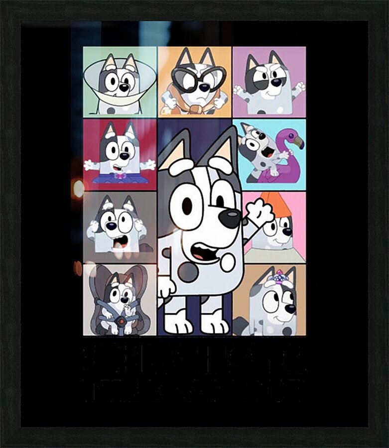 Bluey 7 Picture Frame print
