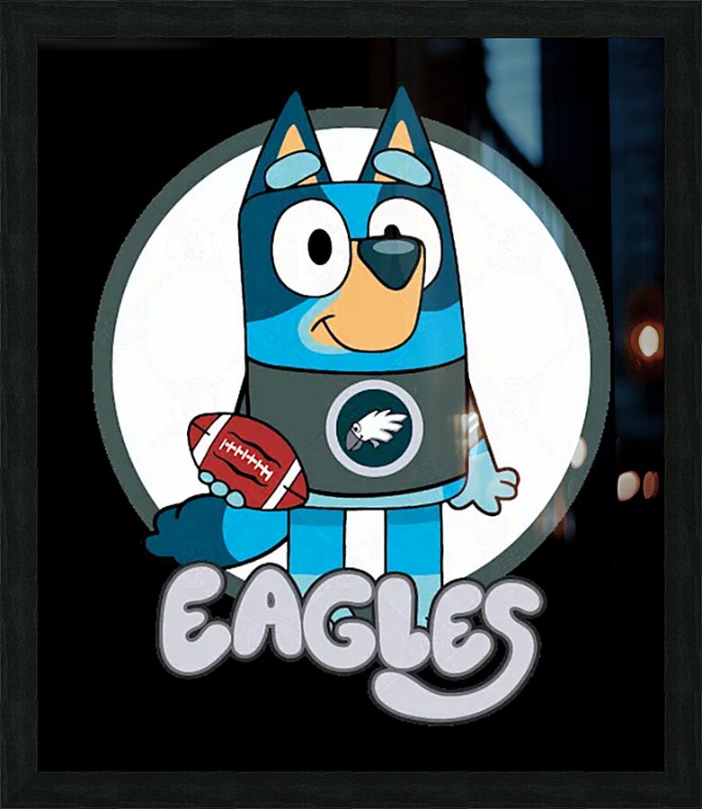 Bluey 9 Picture Frame print