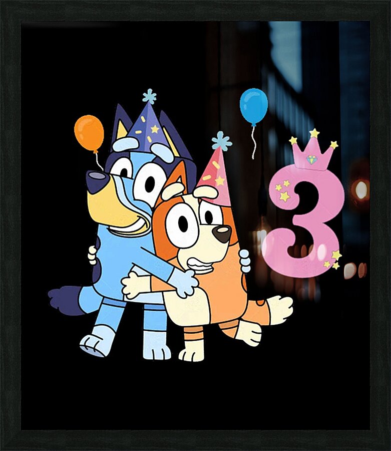 Bluey 33 Picture Frame print