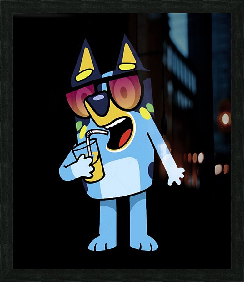 Bluey 5 Picture Frame print