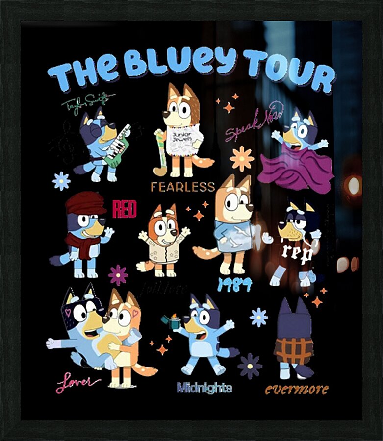 Bluey 37 Picture Frame print