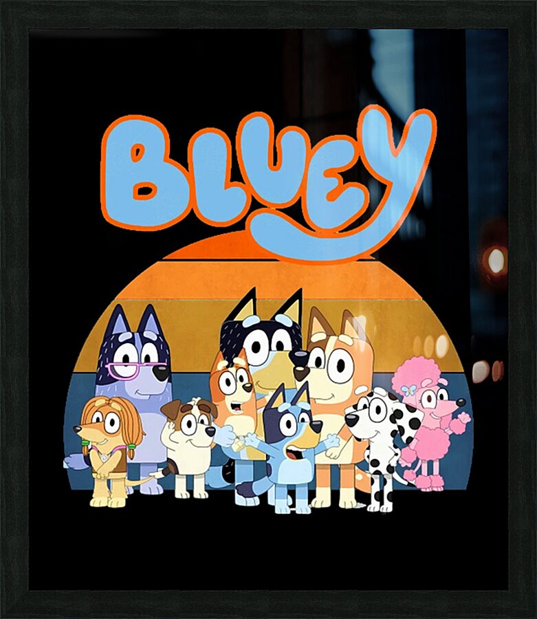 Bluey 56 Picture Frame print