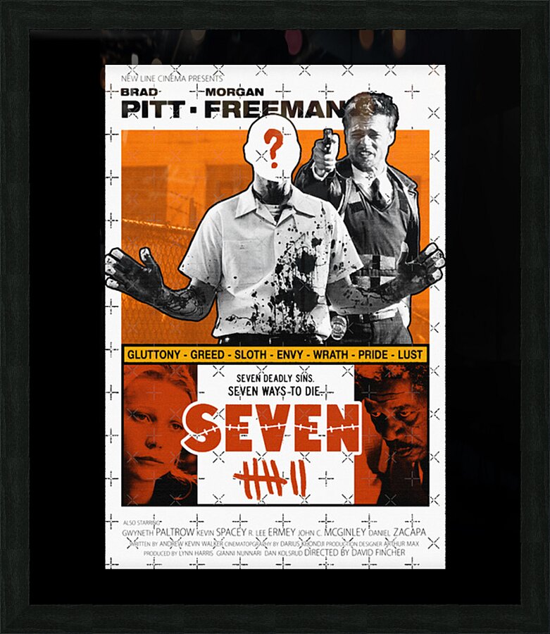Brad Pitt 13 Picture Frame print