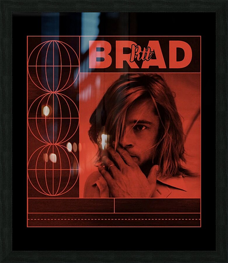 Brad Pitt 16 Picture Frame print