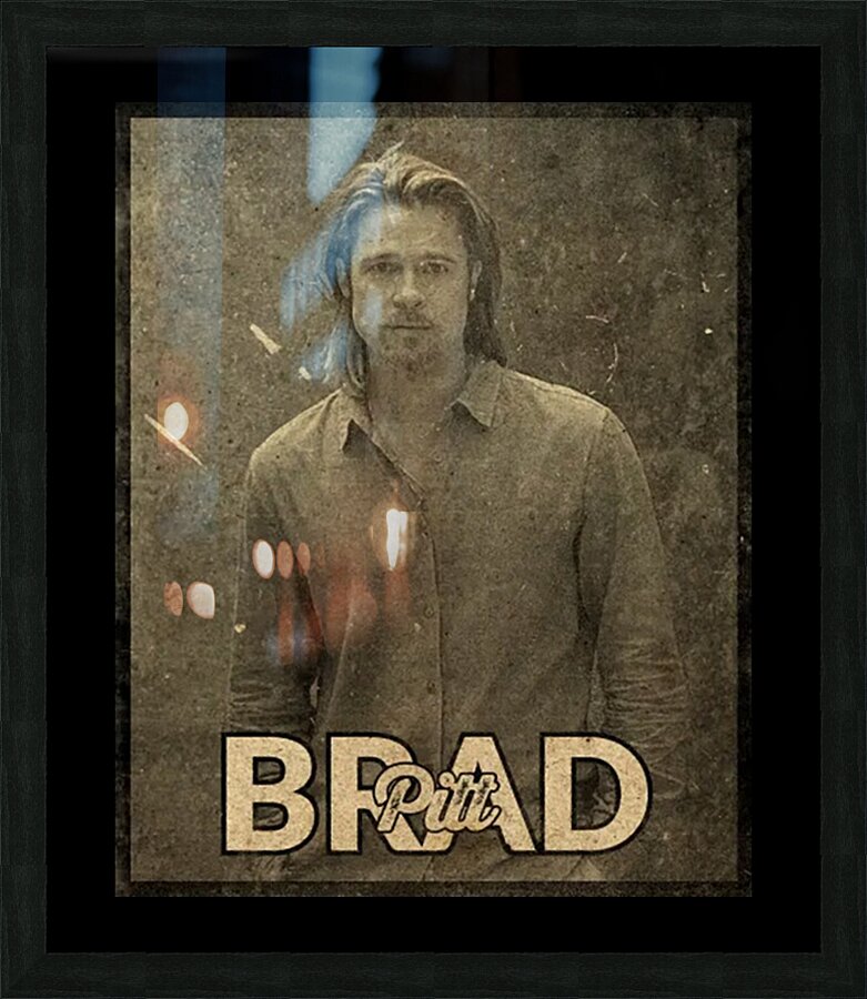 Brad Pitt 19 Picture Frame print