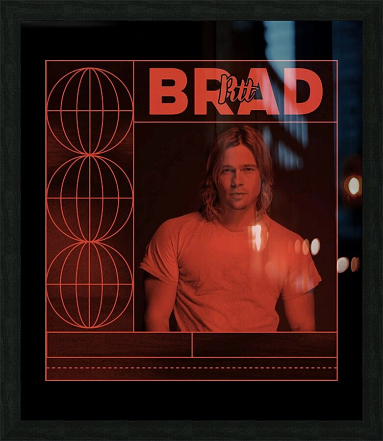 Brad Pitt 33 Picture Frame print
