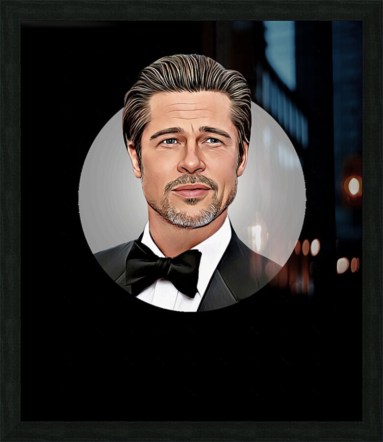 Brad Pitt 40 Picture Frame print
