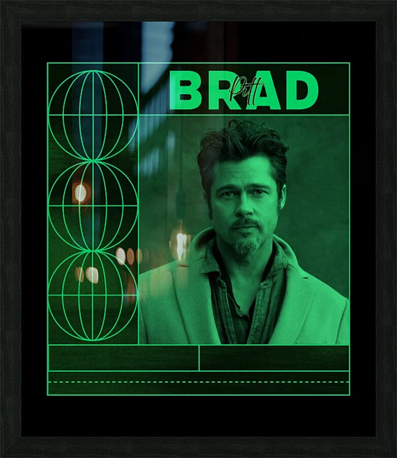 Brad Pitt 55 Picture Frame print