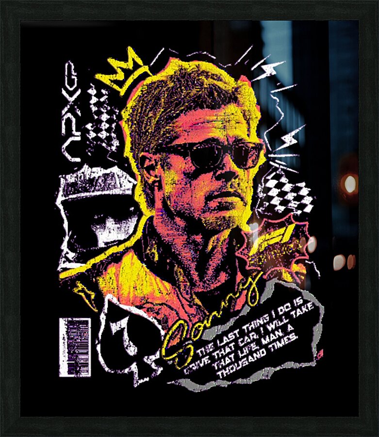 Brad Pitt 60 Picture Frame print