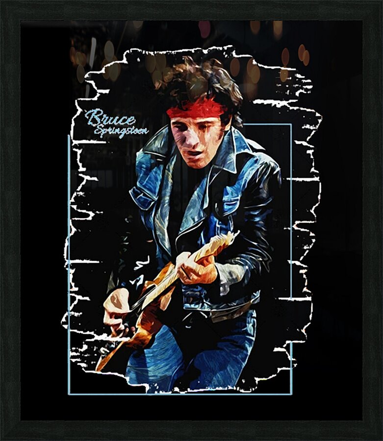 Bruce Springsteen 17 Picture Frame print