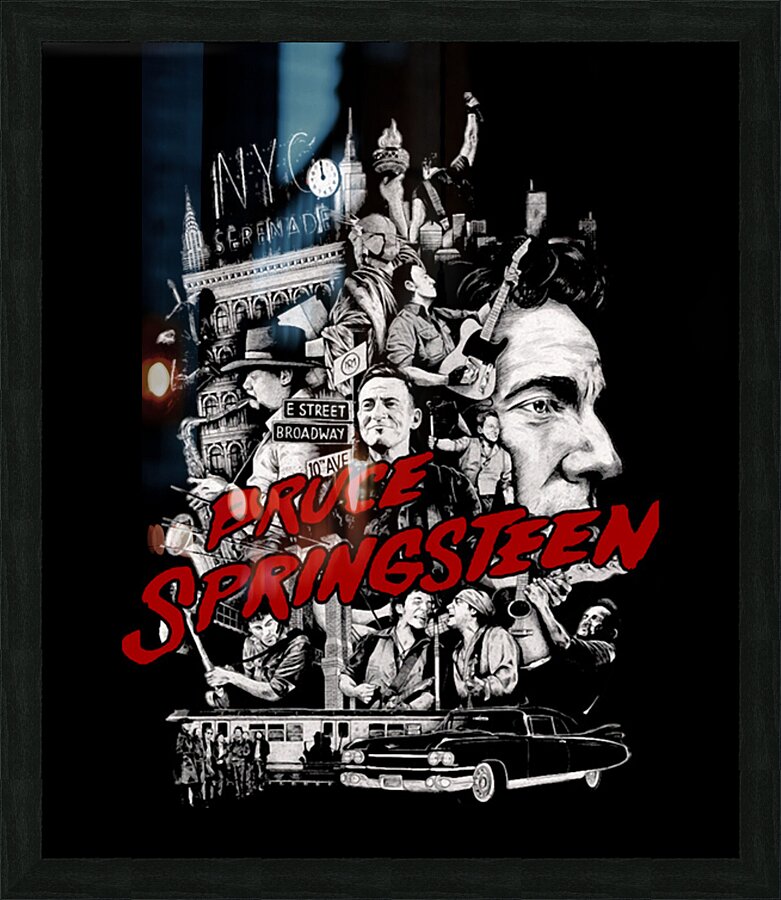 Bruce Springsteen 36 Picture Frame print