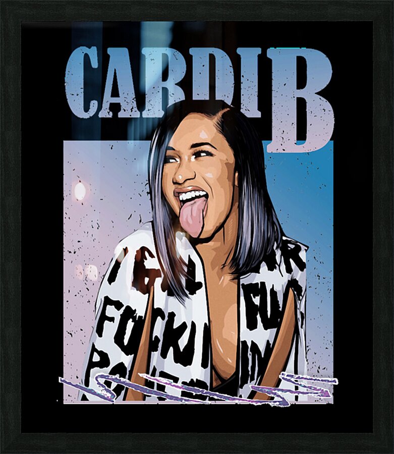Cardi B 8 Picture Frame print