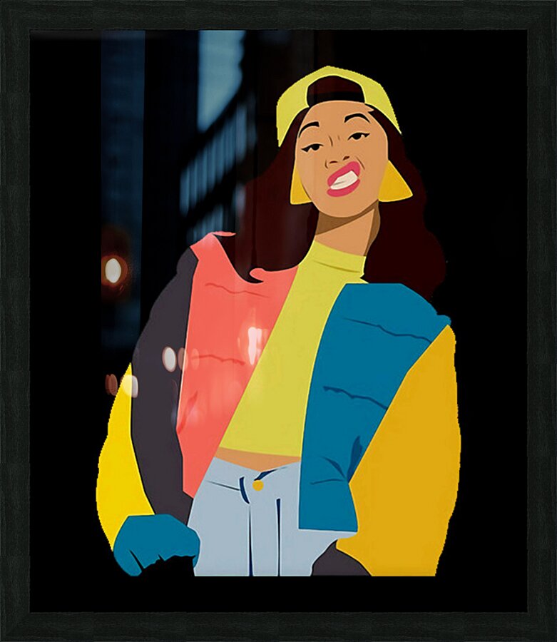 Cardi B 9 Picture Frame print