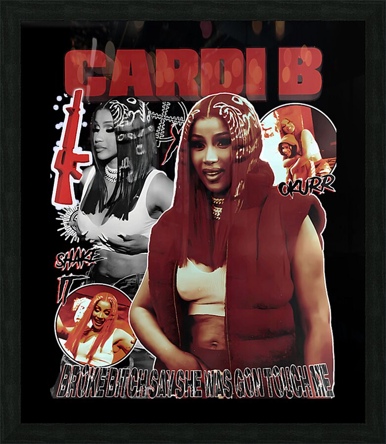 Cardi B 45 Picture Frame print