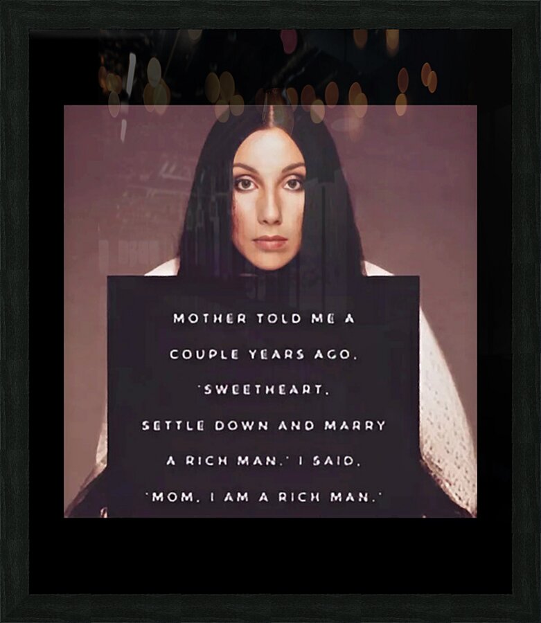 Cher 34 Picture Frame print