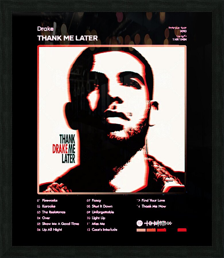 Drake 3 Picture Frame print