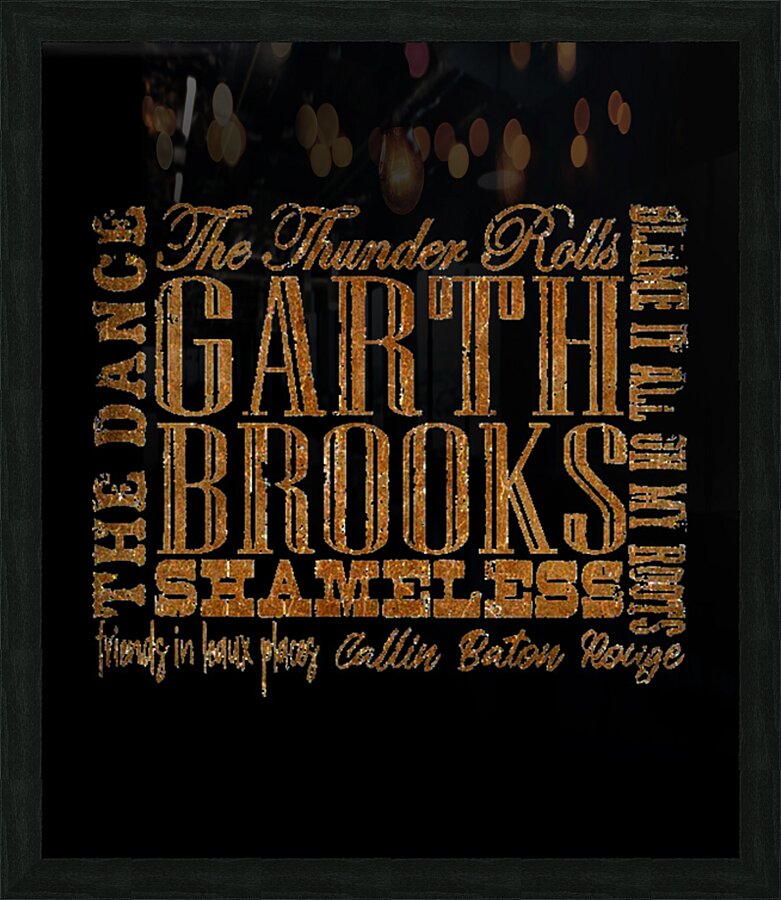 Garth Brooks 60 Picture Frame print