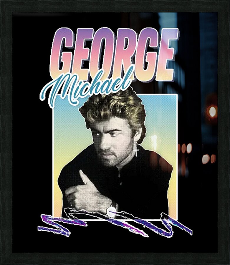 George Michael 12 Picture Frame print