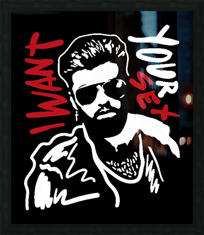 George Michael 13 Picture Frame print