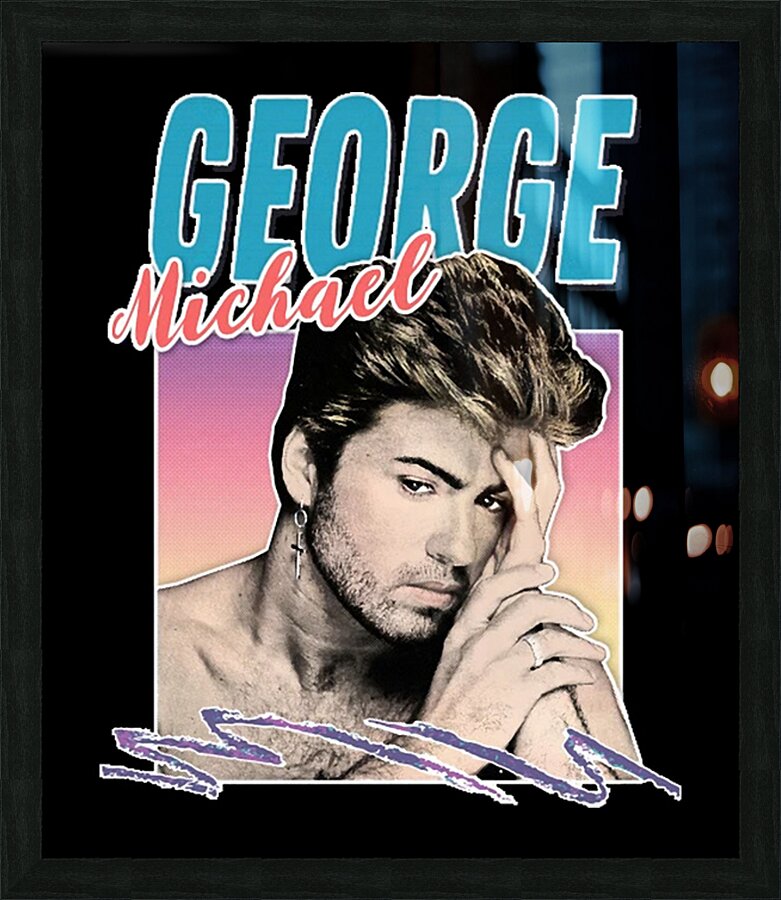 George Michael 18 Picture Frame print