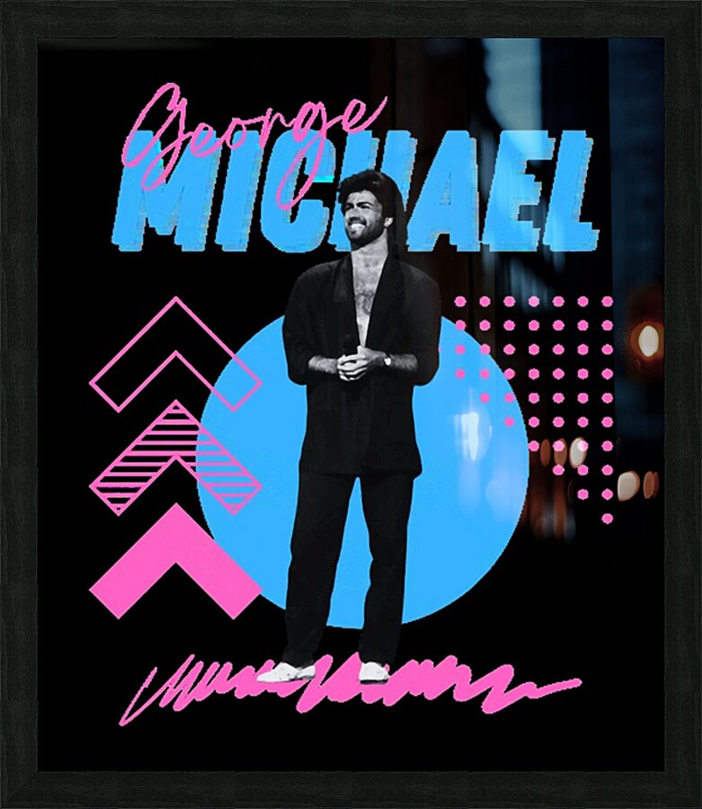 George Michael 24 Picture Frame print