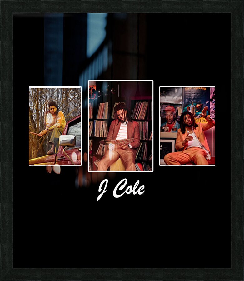 J. Cole 3 Picture Frame print