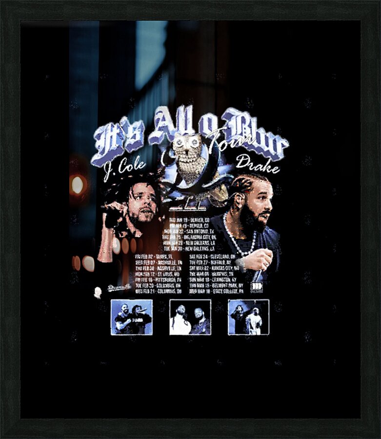 J. Cole 8 Picture Frame print