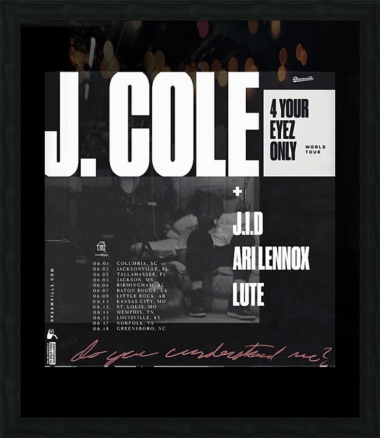 J. Cole 10 Picture Frame print