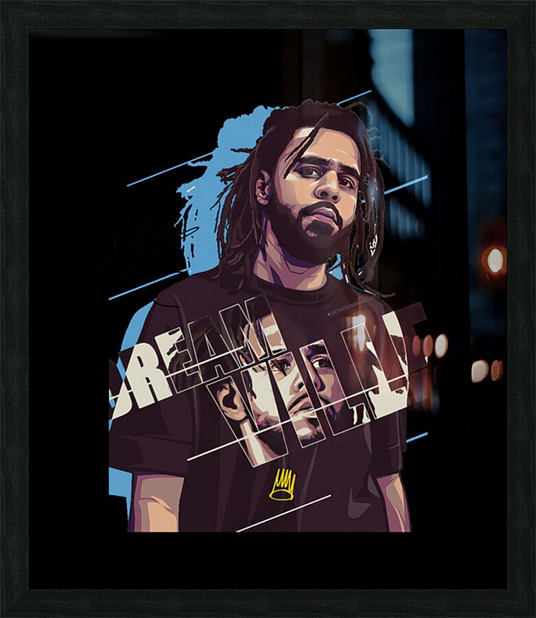 J. Cole 60 Picture Frame print
