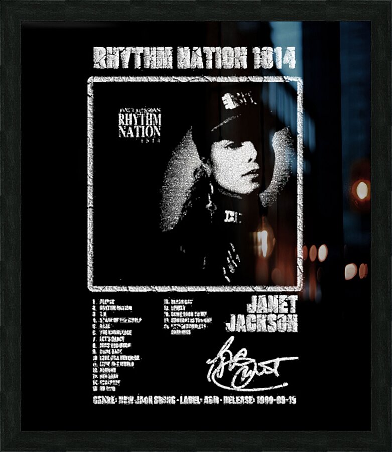 Janet Jackson 7 Picture Frame print